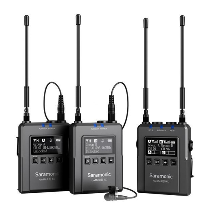 Saramonic UWMIC9S Kit2 2T+1R UHF WIRELESS MICROPHONE SYSTEM 一對二無線咪高峰系統