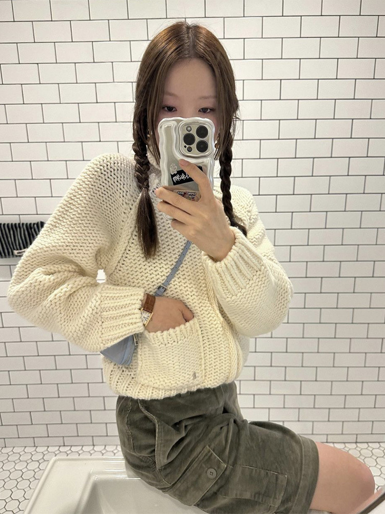 The Barnet - 高領針織長袖外套