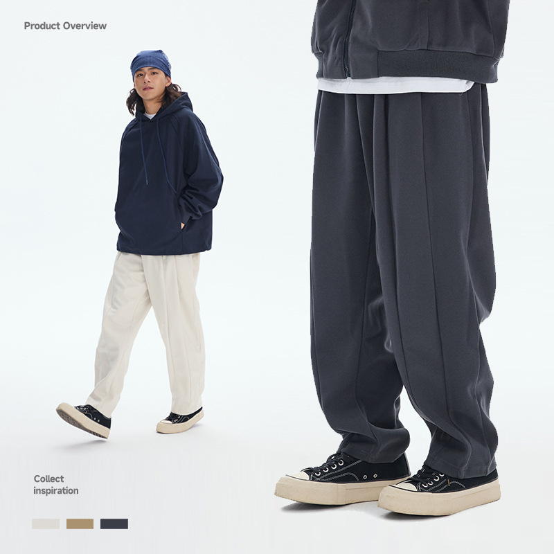 10M26 線條摺皺感顯瘦錐形褲 三色