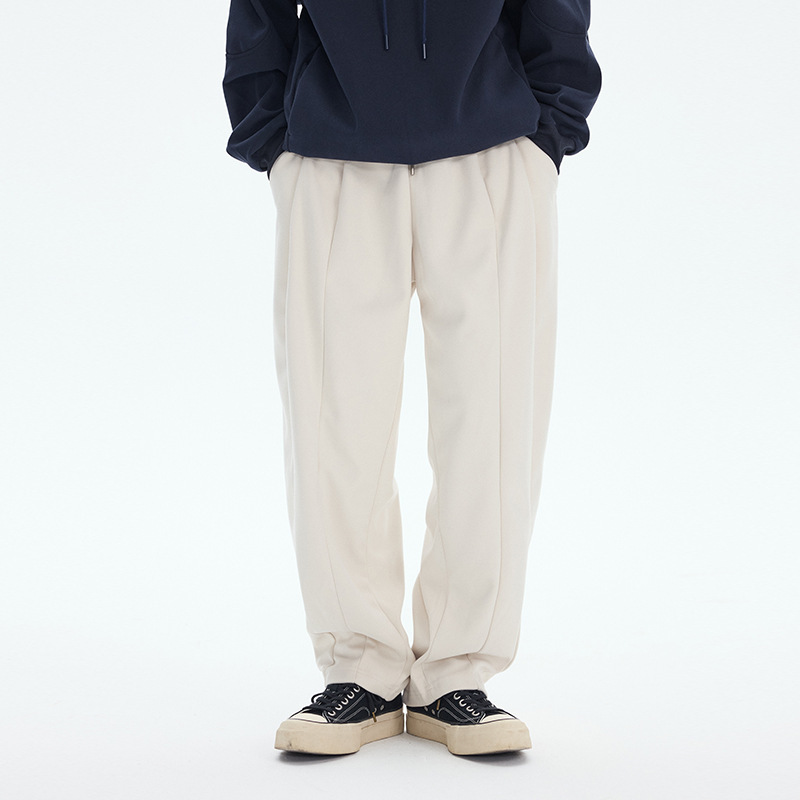 10M26 線條摺皺感顯瘦錐形褲 三色