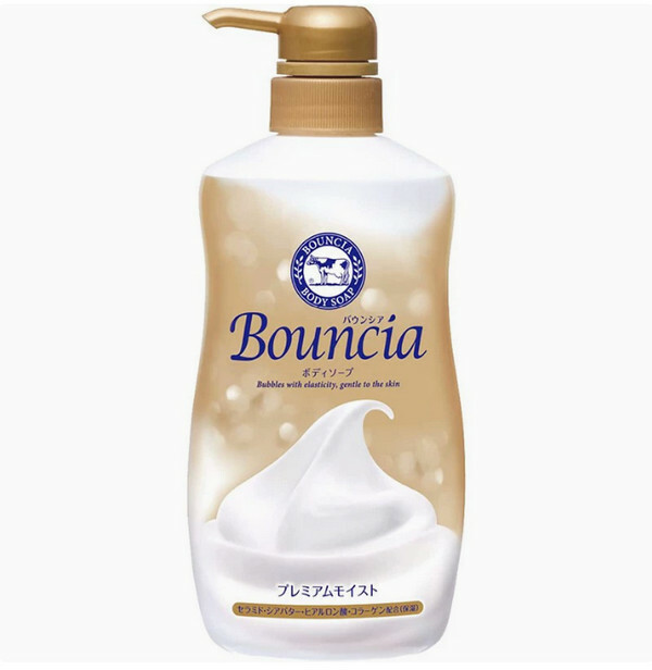 COW--牛乳石堿沐浴露bouncia滋潤牛奶美白沐浴乳【牛奶清香+保濕】460ml x1瓶裝