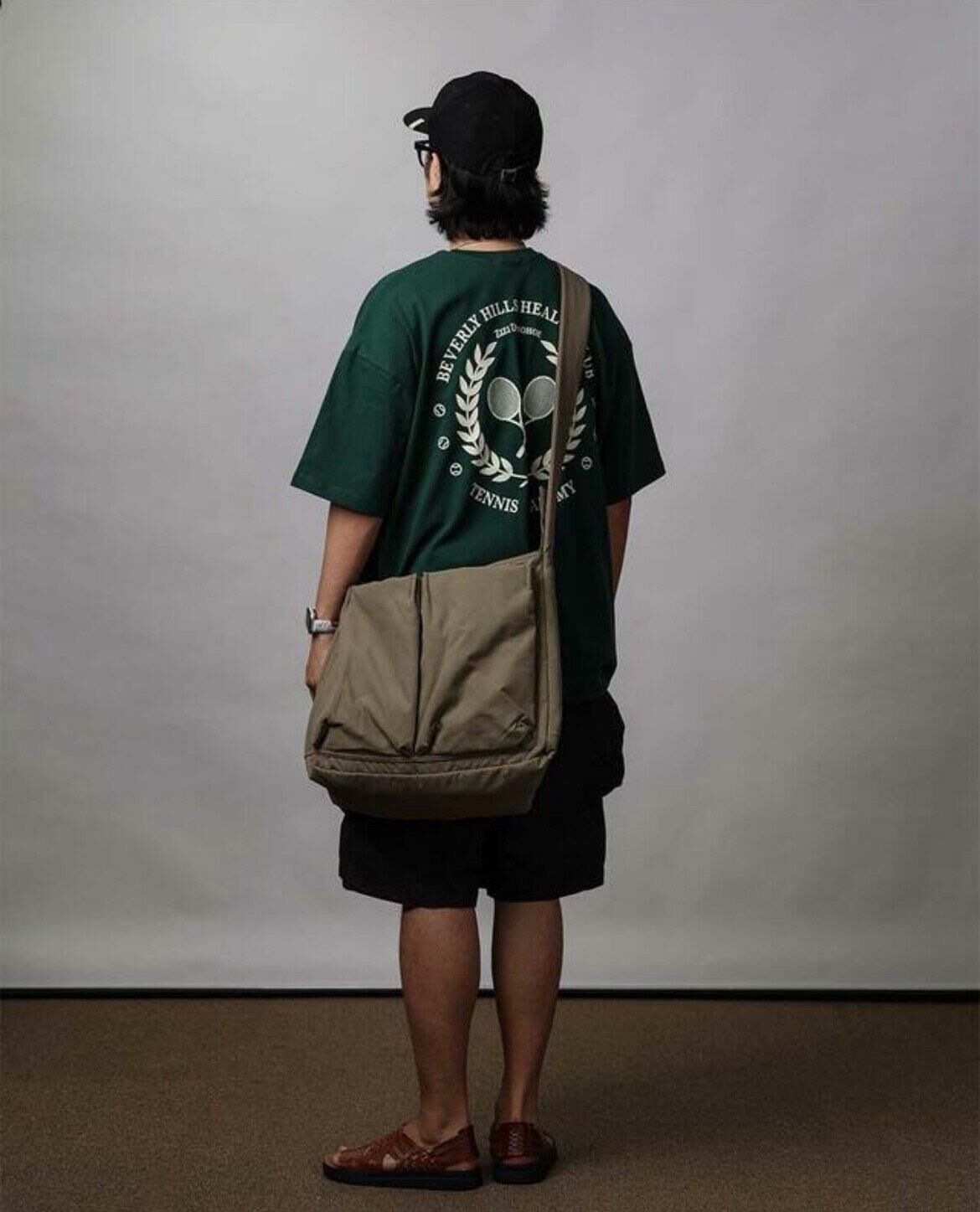 夾棉拉鍊斜孭布袋 B351