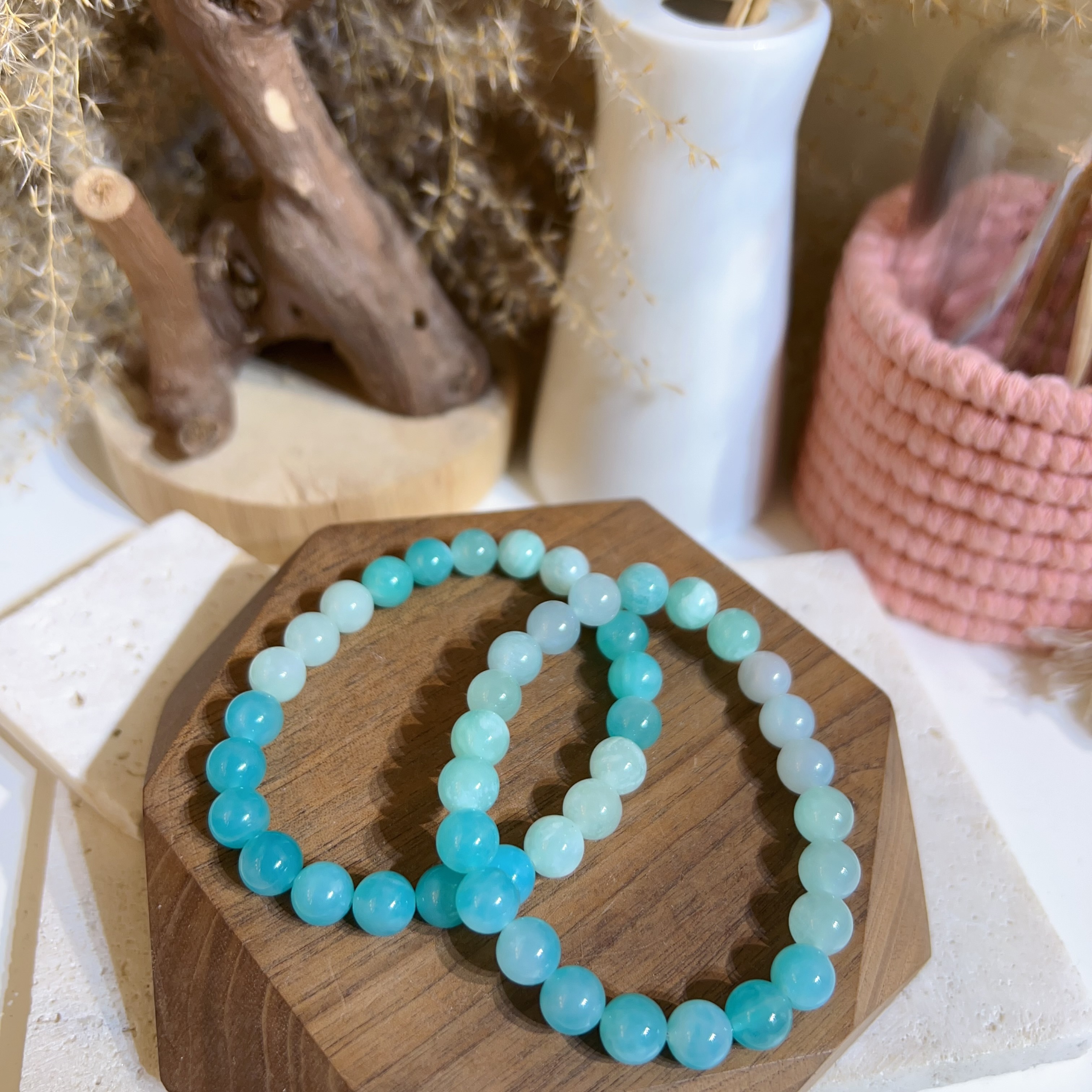 四礦天河石手串 7+mm