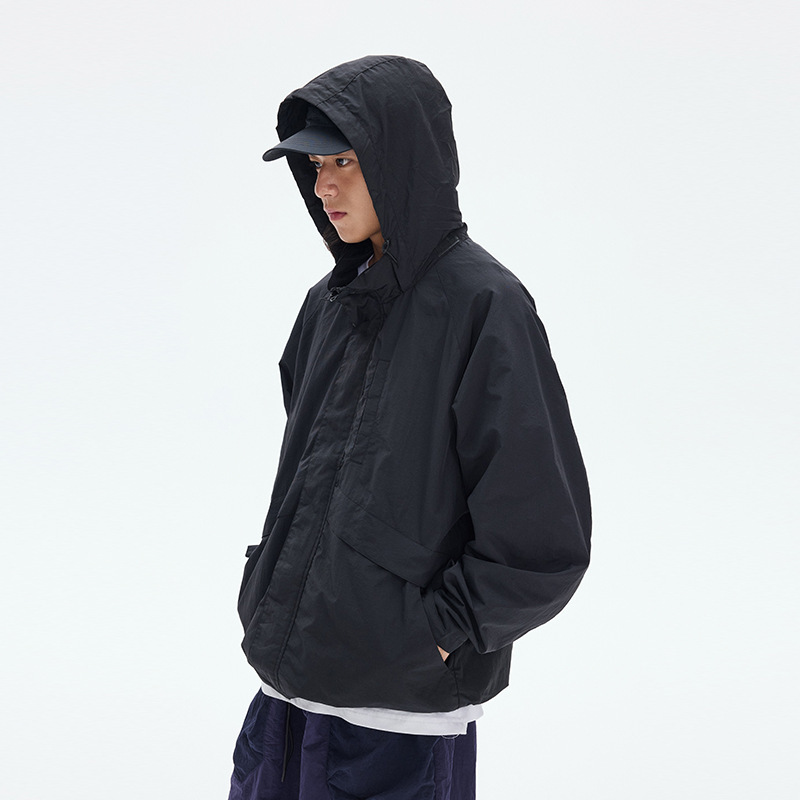 10M23 工裝機能感防波水連帽外套 四色