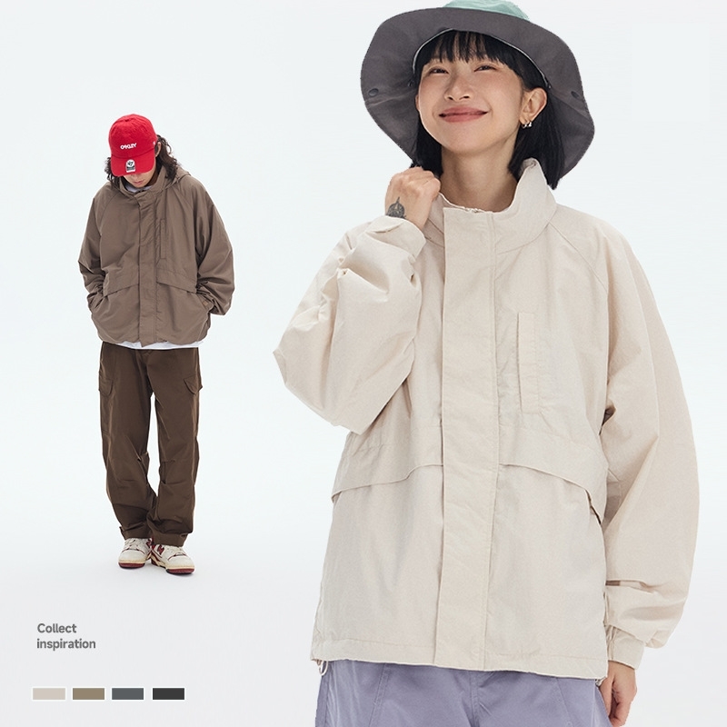 10M23 工裝機能感防波水連帽外套 四色