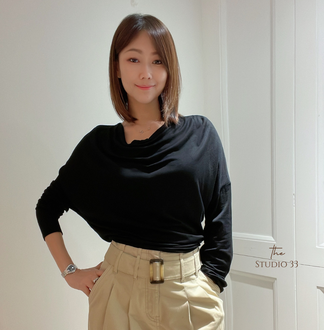 秋語一字寬領棉柔上衣