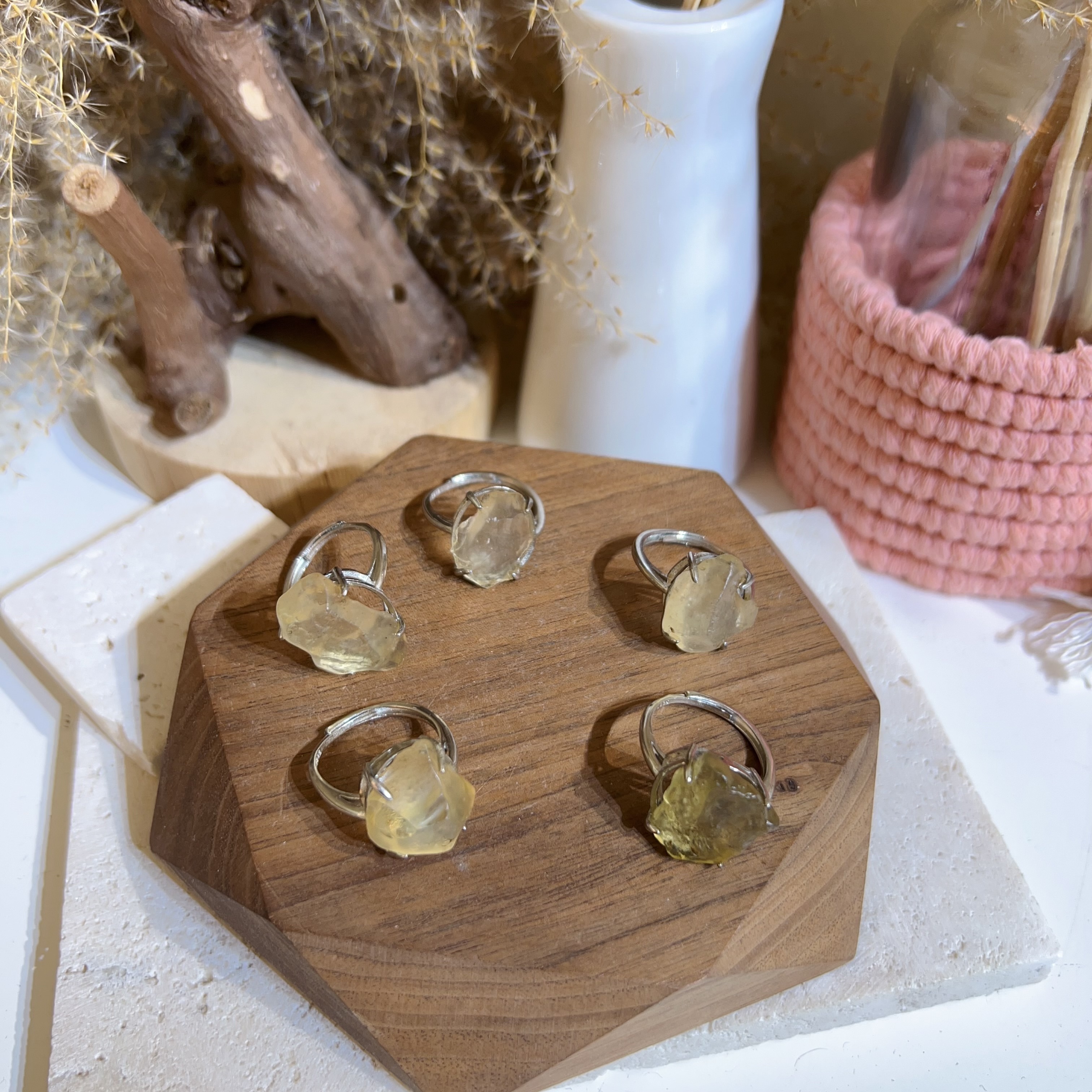 利比亞隕石原石純銀戒指