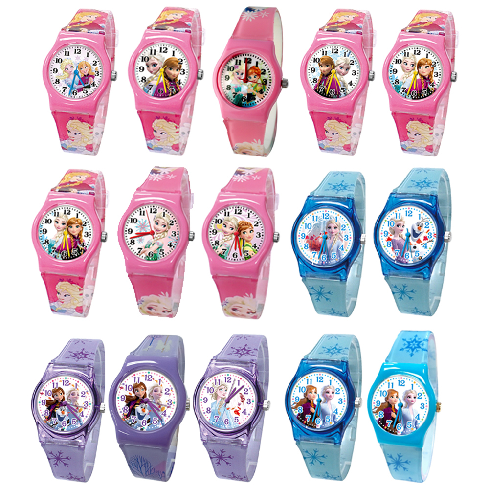 【兒童錶】Disney 迪士尼 冰雪奇緣 艾莎 安娜 公主 卡通 可愛 透感 多種顏色 童趣 時尚 膠錶 手錶