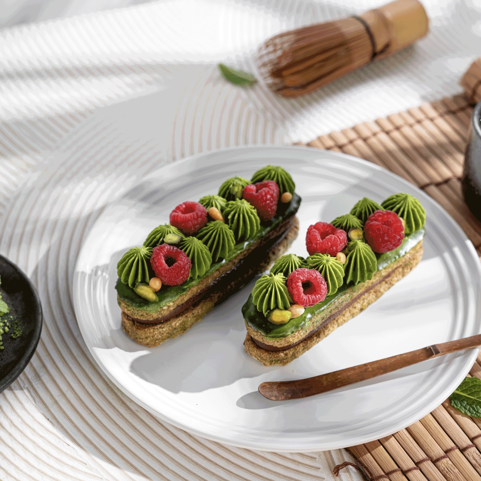 🌿 彩 · 抹茶莓果達克瓦茲