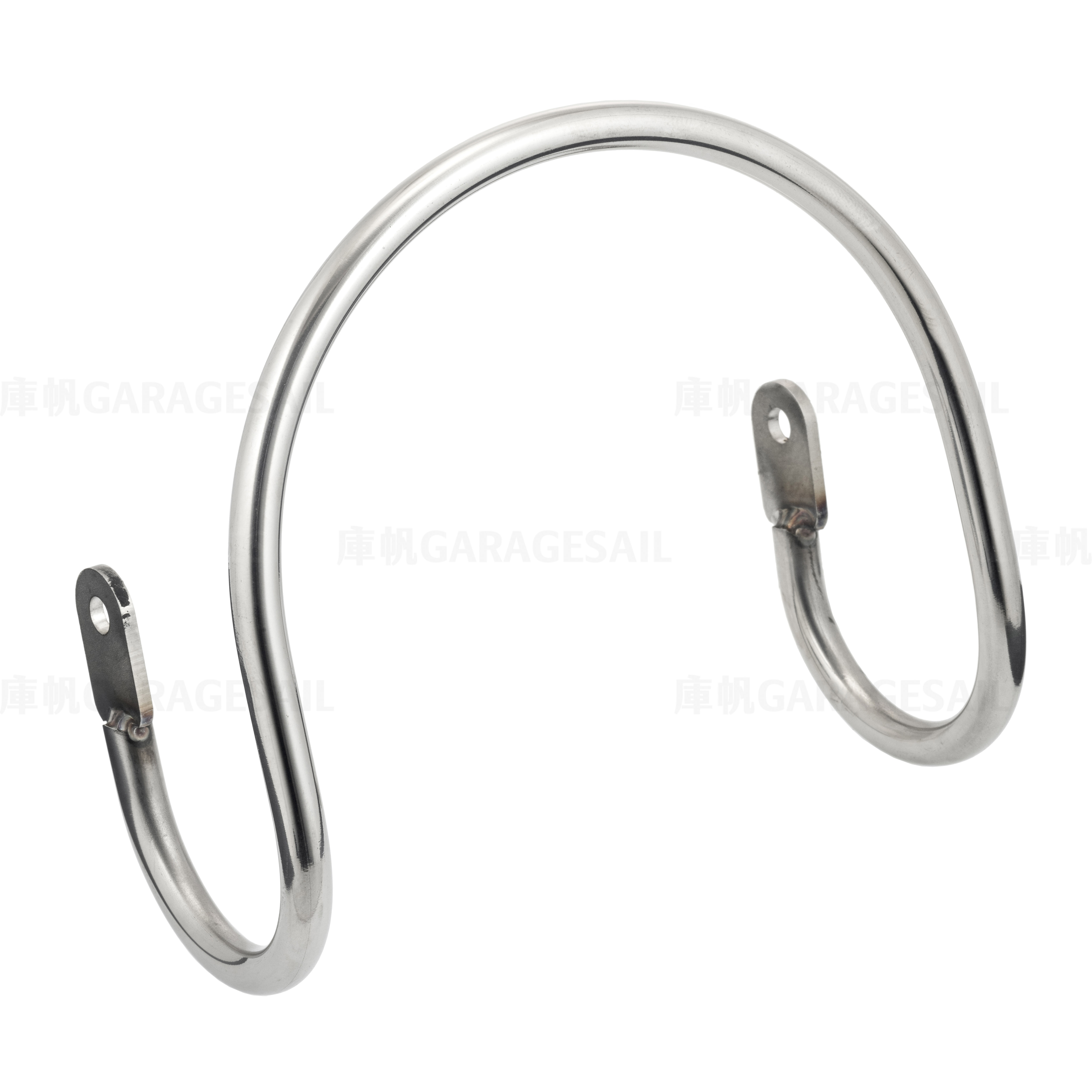 7吋圓 吊耳式 不鏽鋼 保桿 拋光銀