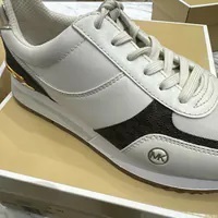 [S] MICHAEL KORS ANDI TRAINER FAUX LEATHER,BROWN, 49R4AIFS2L-BROWN [FINAL SALE] (SMK1020)