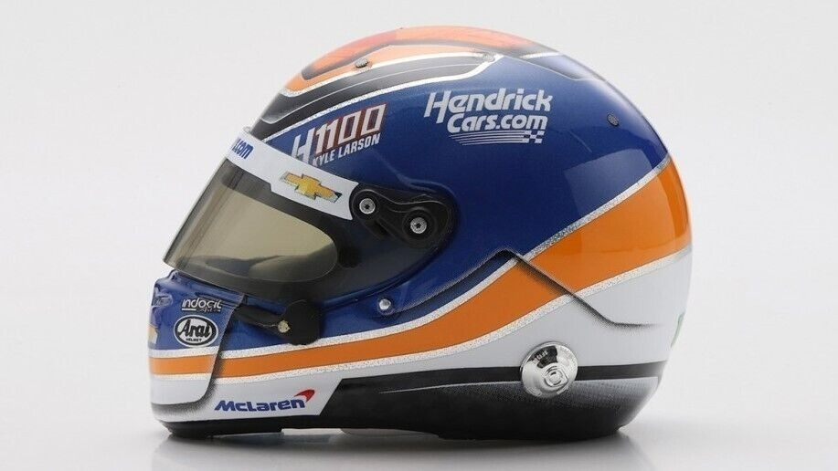 Spark 1/5 Helmet 頭盔 - 2024 Kyle Larson Arrow McLaren HendrickCars.com H1100 Arai 1/5 Scale Mini Replica Helmet 迷你頭盔