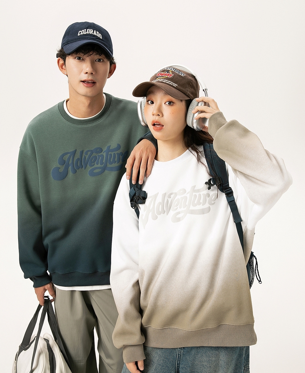 10M16 日系漸層暈染設計大學TEE 四色