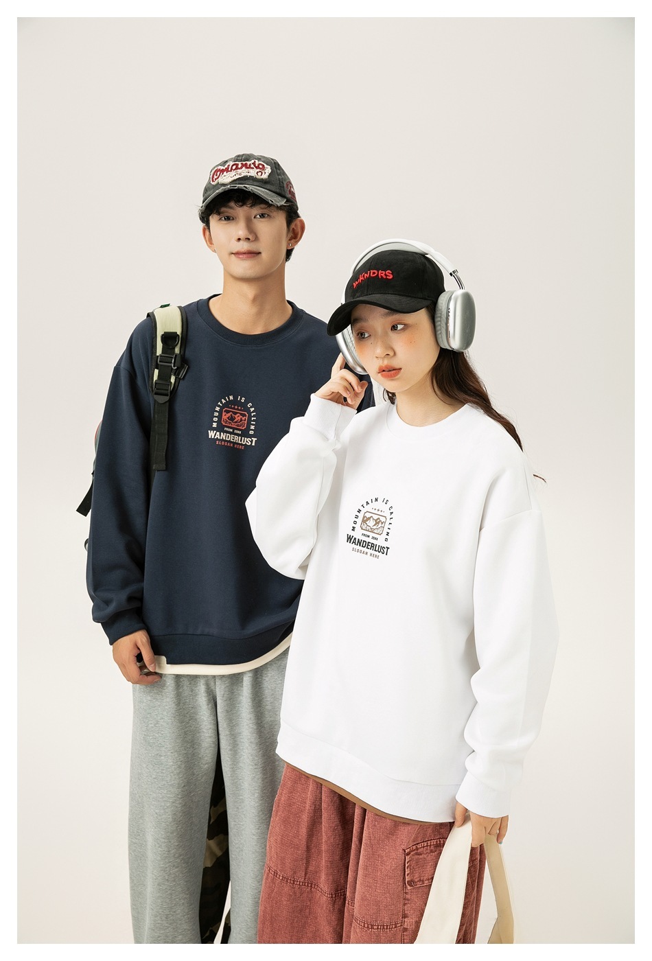 10M14 撞色假兩件層次感大學TEE 兩色