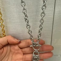 [US] MICHAEL KORS MKJ8199 HAMILTON LOCK CHAIN NECKLACE,SILVER , 796483629370 (SMK1023)