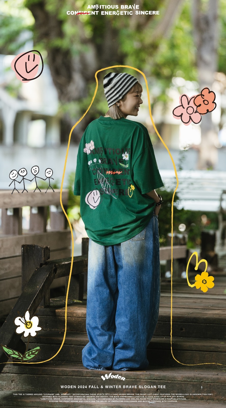 Woden Brave Slogan Tee