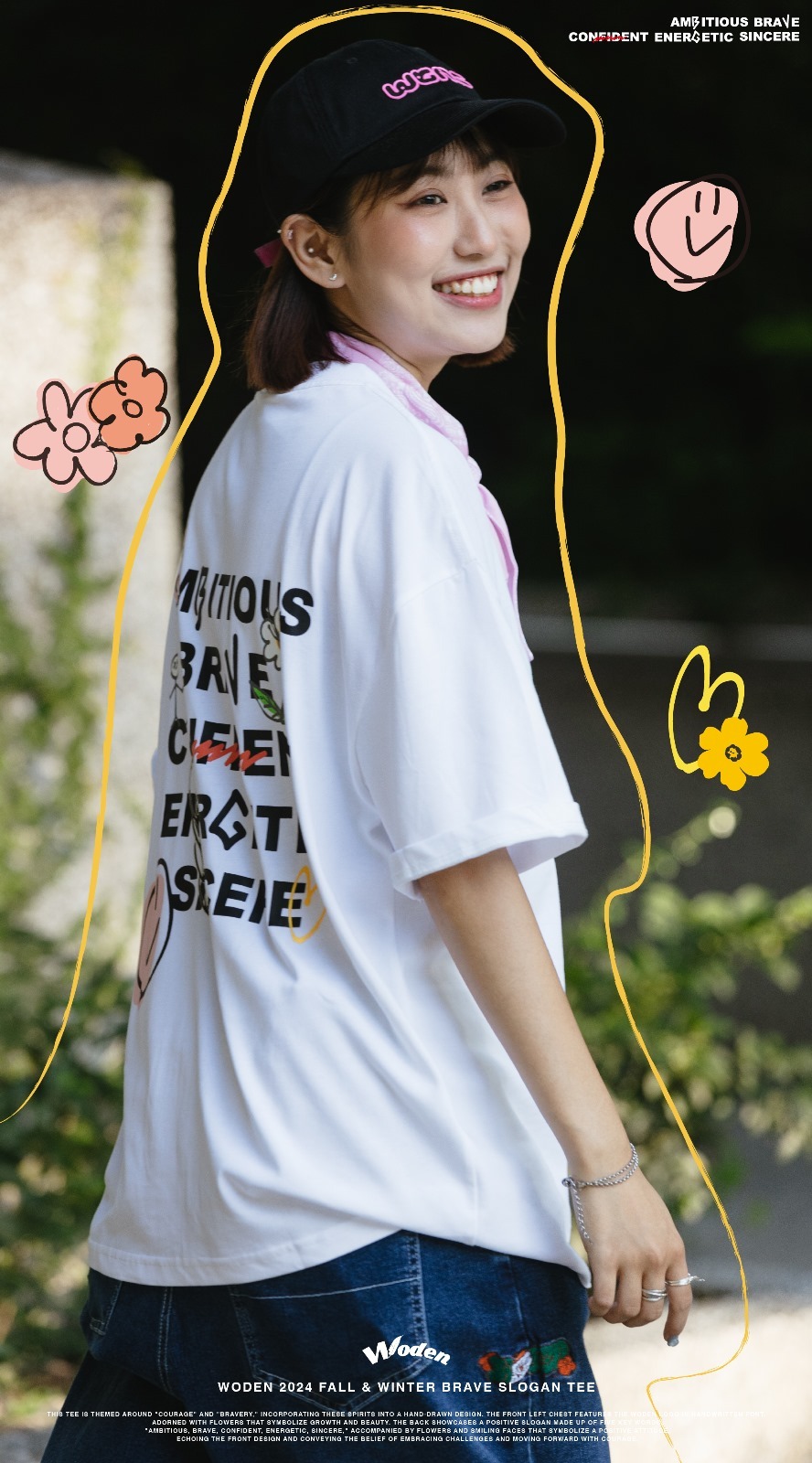 Woden Brave Slogan Tee