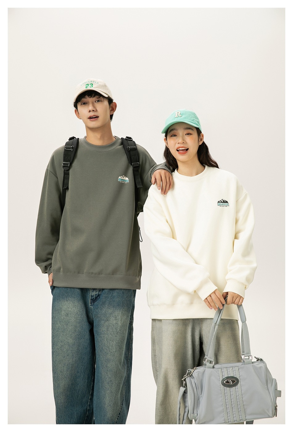 10M13 山系凹豆雙面印花大學TEE 四色