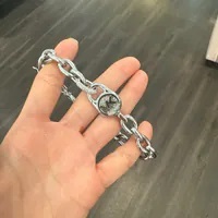 [US] MICHAEL KORS KJH0013A HAMILTON LOCK CHAIN BRACELETS,SILVER, 796483654150 (SMK1029)