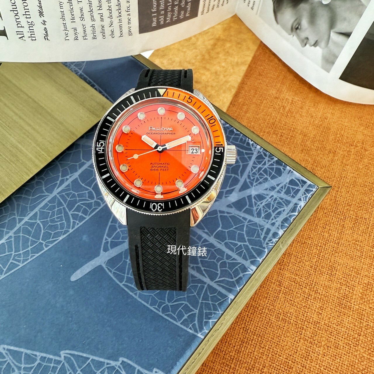 【BULOVA 寶路華】Oceanographer 海洋學家惡魔潛水機械錶96B350 41mm 現代鐘錶