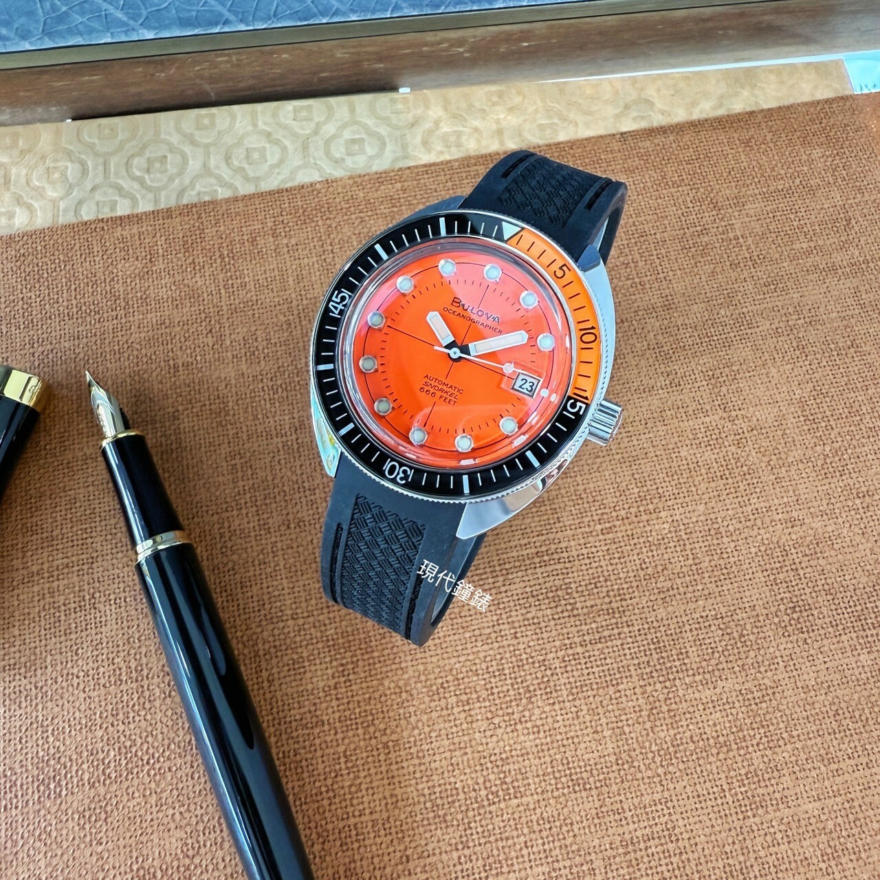 【BULOVA 寶路華】Oceanographer 海洋學家惡魔潛水機械錶96B350 41mm 現代鐘錶