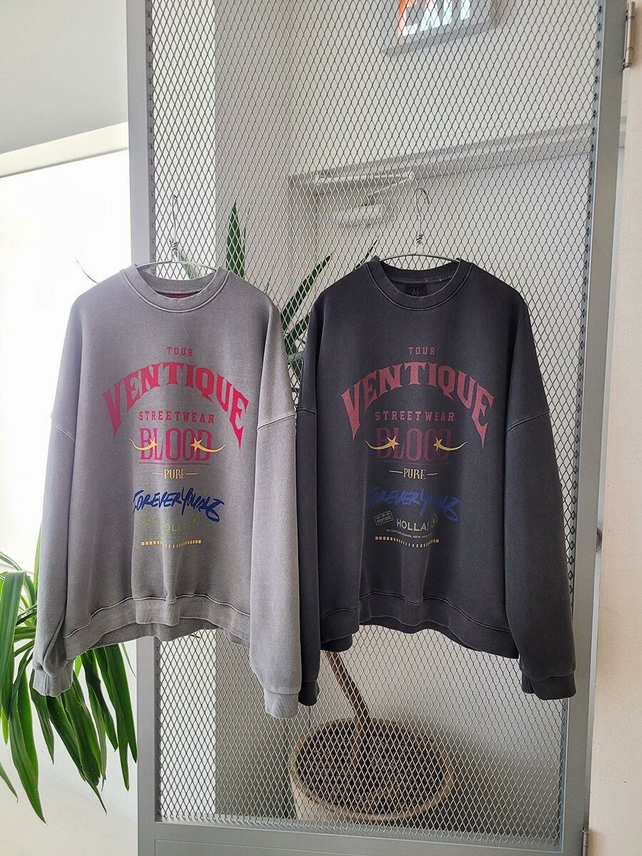 洗水英文字衛衣 VENTIQUE-008T