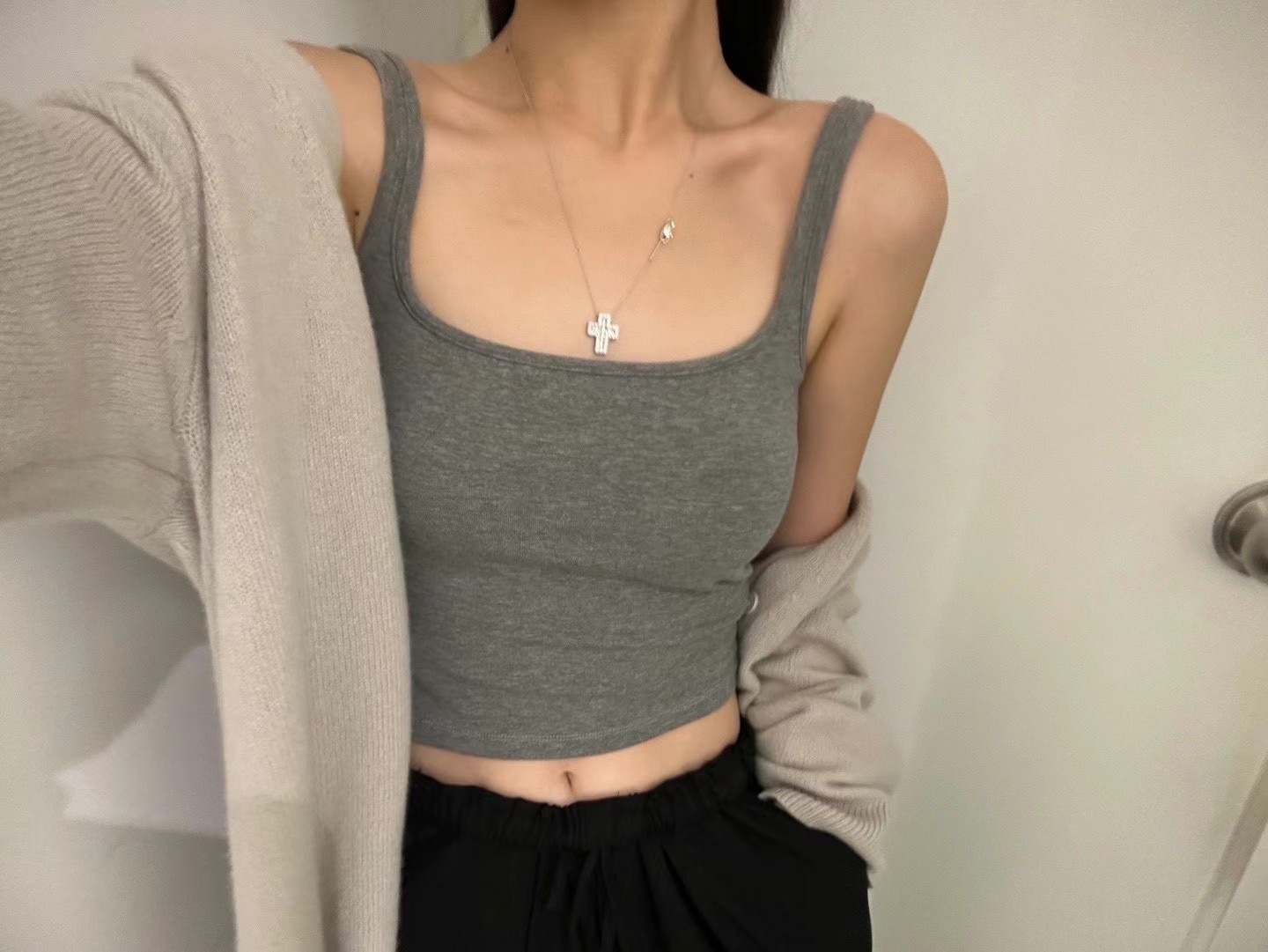 cotton 大領口打底(連pad)