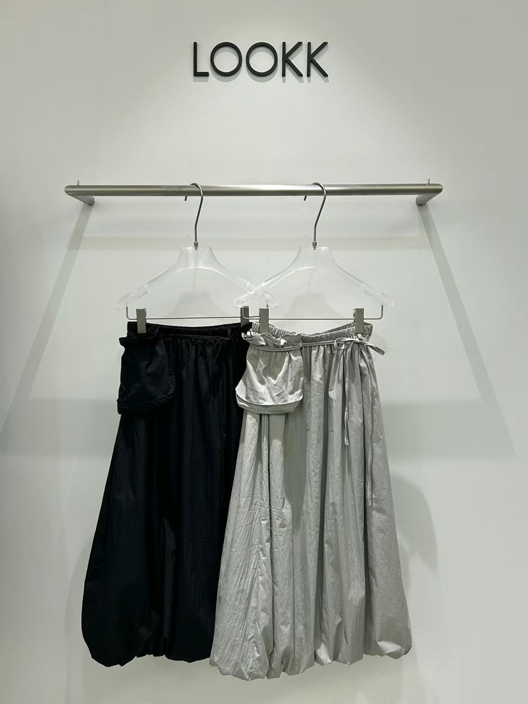 正韓𝜗𝜚 腰綁口袋花苞裙