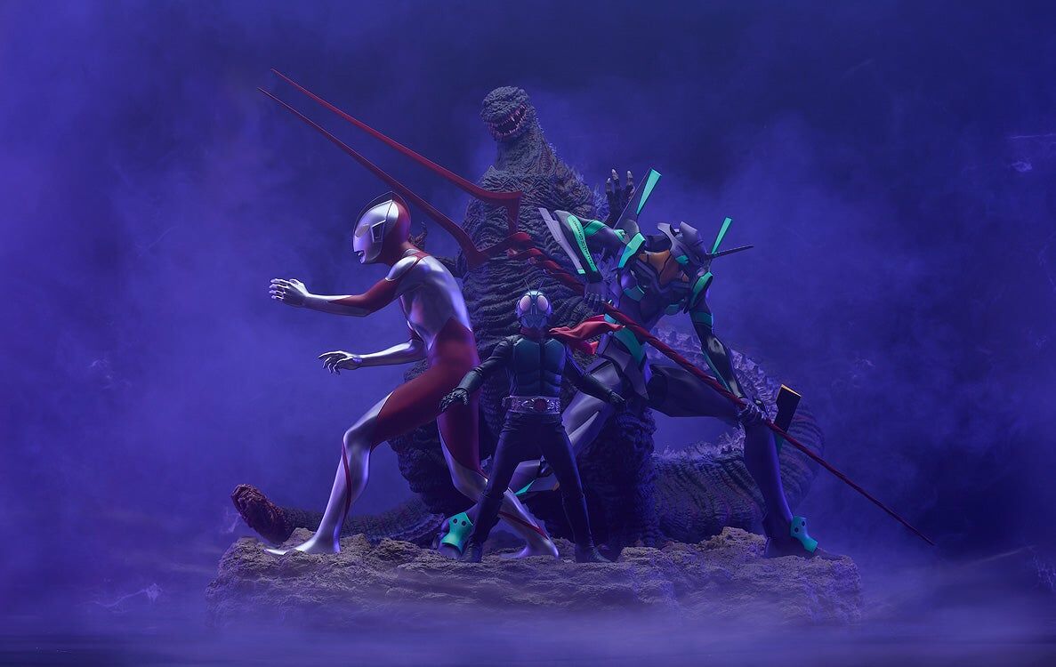 新‧日本英雄宇宙 塑像模型 4個1 套組  Shin Japan Heroes Universe Statue Set of Four