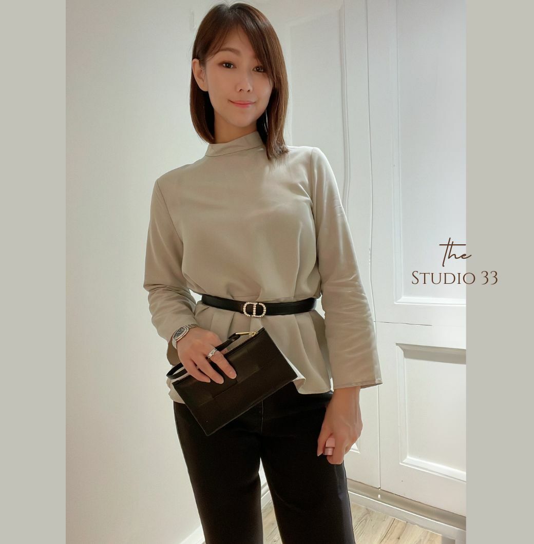 造型立領長袖上衣