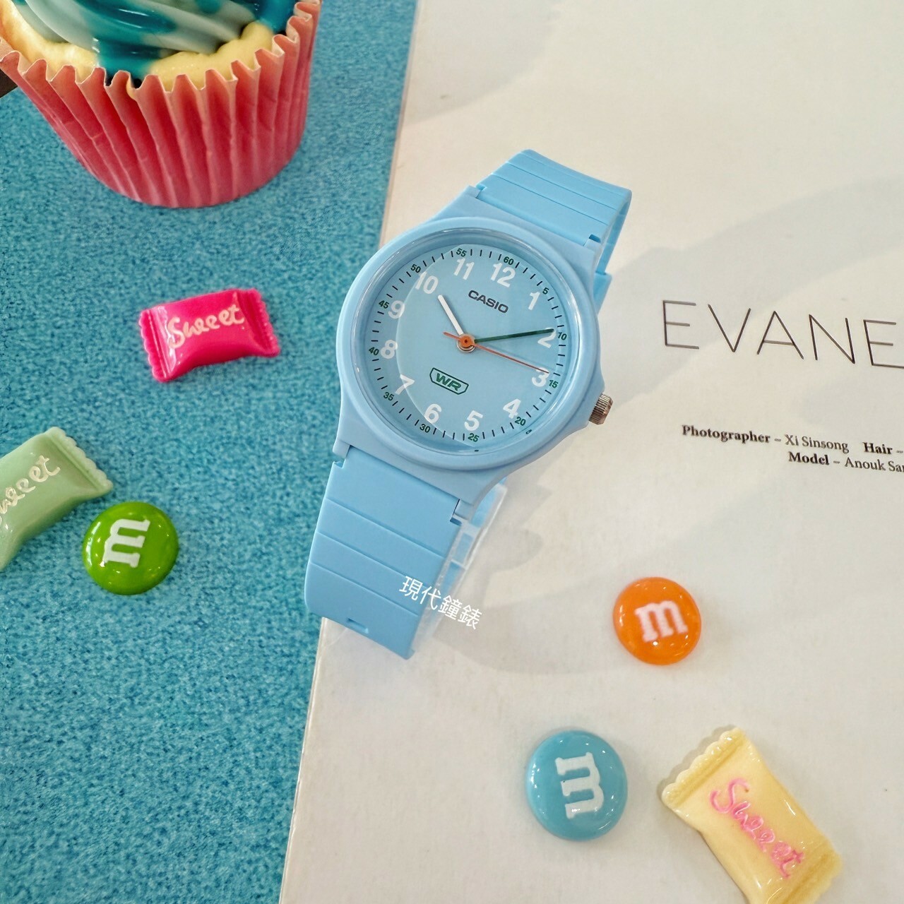 【CASIO 卡西歐】繽紛馬卡龍小款數字錶 LQ-24B-2B 31.5mm 現代鐘錶