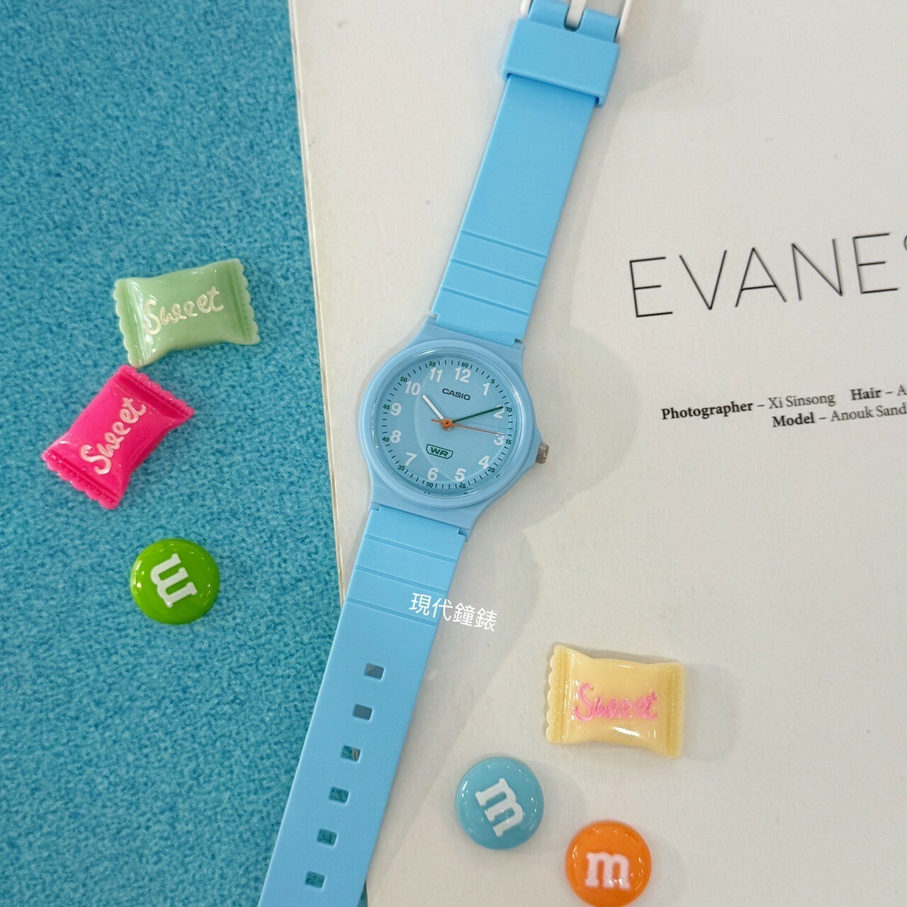 【CASIO 卡西歐】繽紛馬卡龍小款數字錶 LQ-24B-2B 31.5mm 現代鐘錶