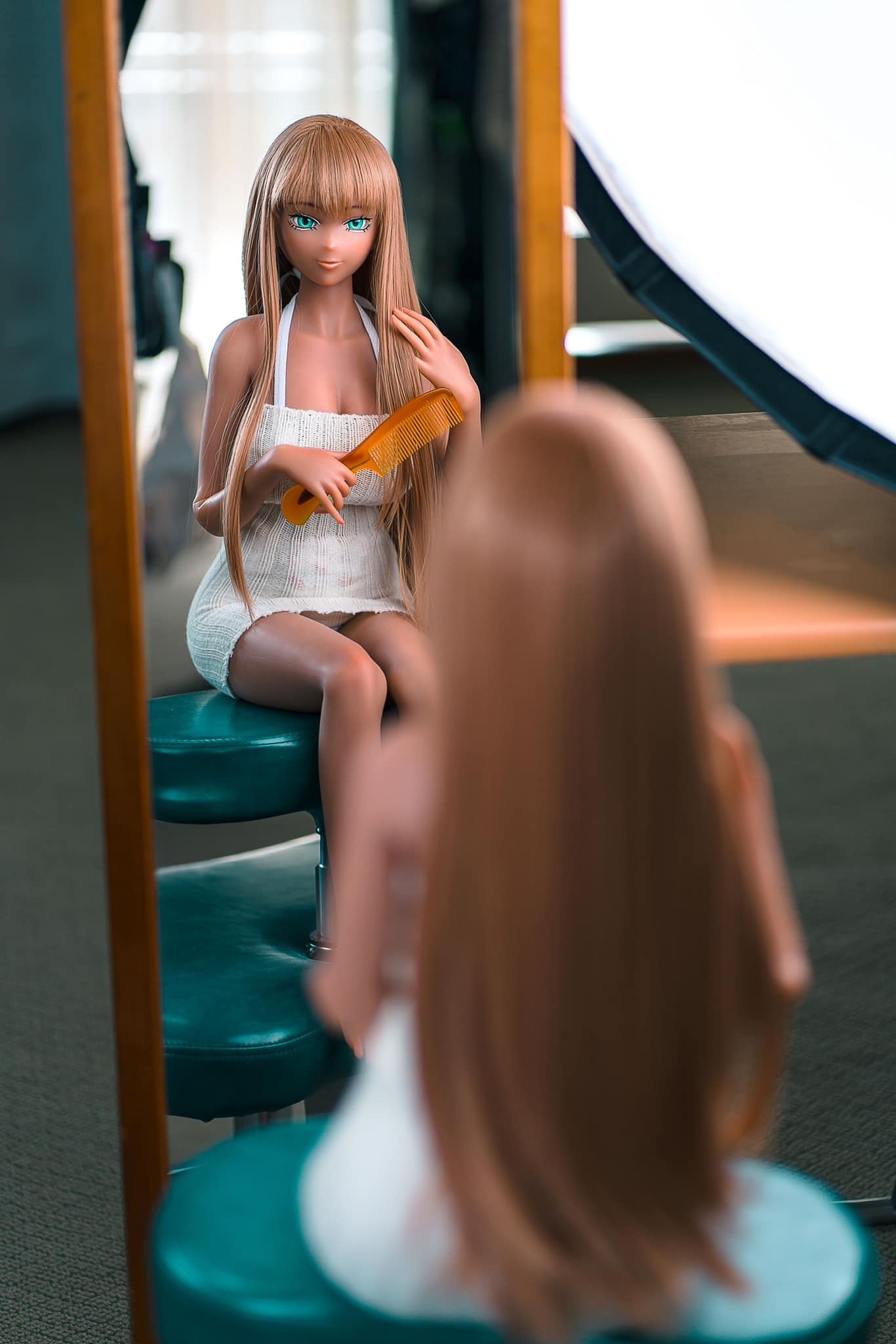 三角玩偶-Change系列 83cm 珍珠(Pearl) E罩杯 全矽膠 棕色皮膚 動漫風格 迷你娃娃