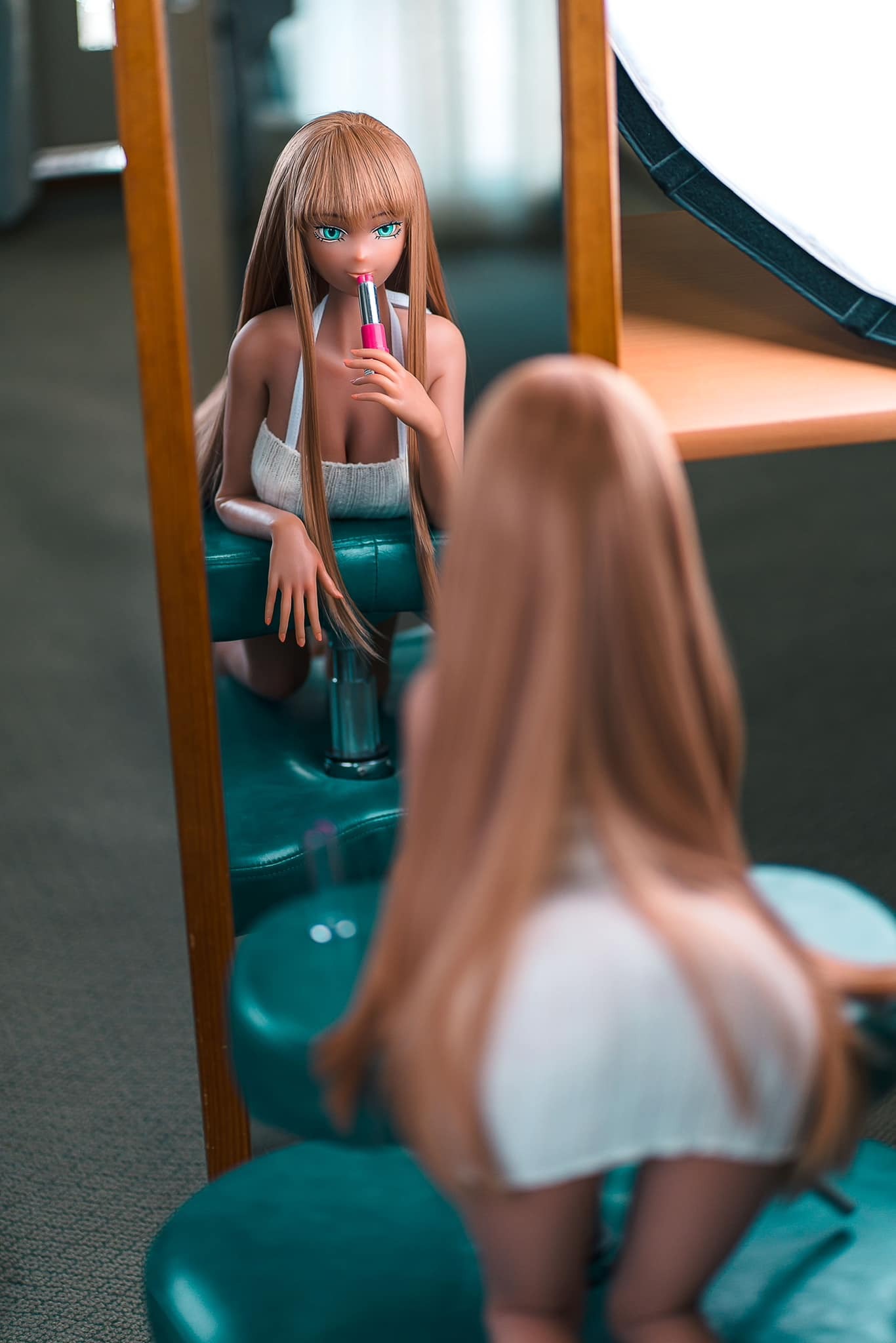 三角玩偶-Change系列 83cm 珍珠(Pearl) E罩杯 全矽膠 棕色皮膚 動漫風格 迷你娃娃