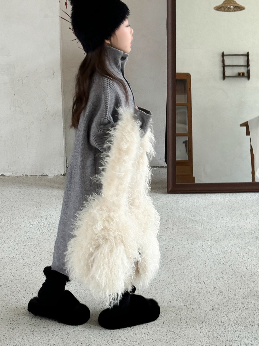 芝麻拿鐵加厚針織長洋裝