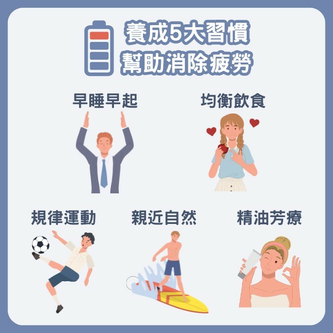 5大習慣 消除疲勞