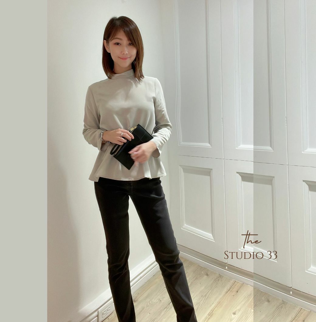 造型立領長袖上衣