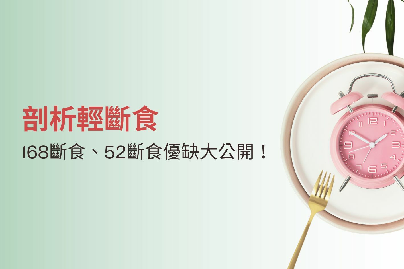 剖析輕斷食 168斷食、52斷食優缺大公開！