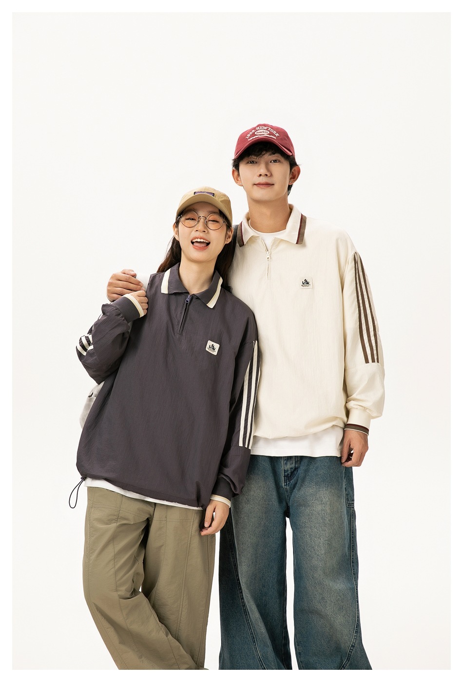 10M11 復古翻領感撞色條紋上衣 三色