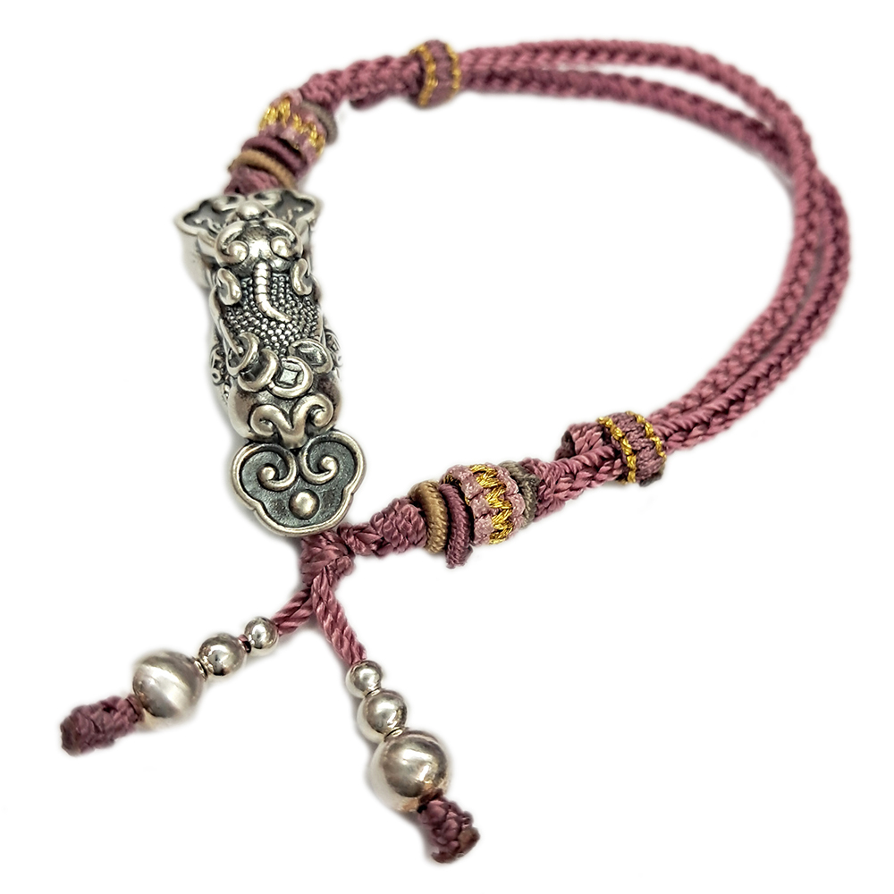 招財貔貅{純銀}中國結手鍊【十方】151553