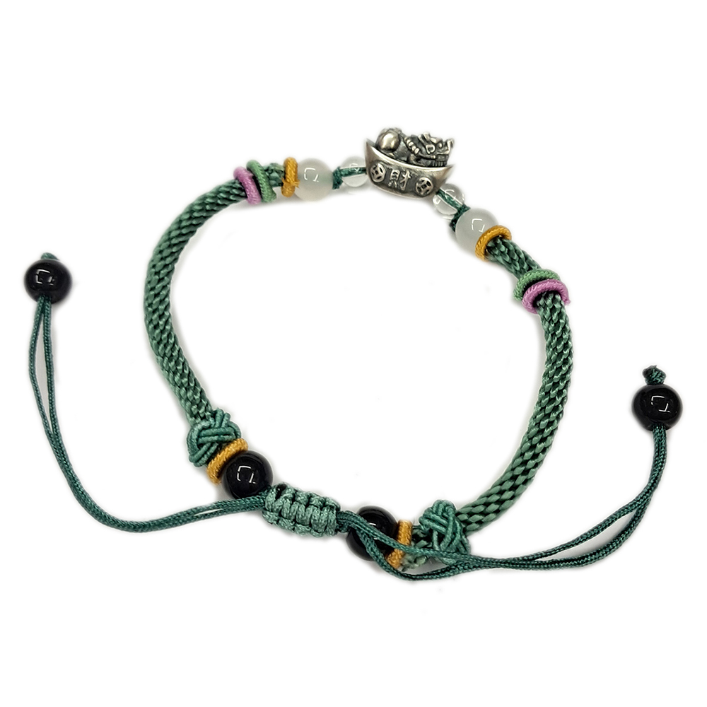 貔貅元寶{純銀}中國結手鍊【十方】151571