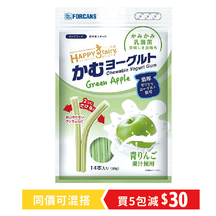 Forcans Happy 3 Fairy|乳酸菌潔齒棒-青蘋果14本入 (FCS-5436)