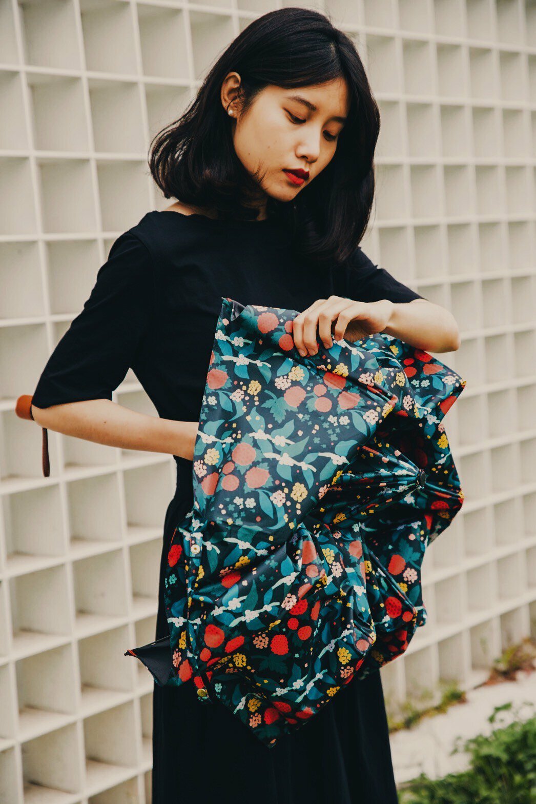 BerryField 莓園_木柄大傘面 晴雨兩用傘｜什物 A KIND OF CAFE