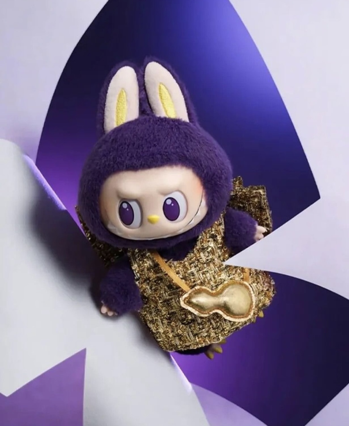 POPMART Labubu x Pronounce 米蘭時裝週限定 米蘭2.0 毛絨糖膠吊飾 鑰匙圈 紫色 /預購