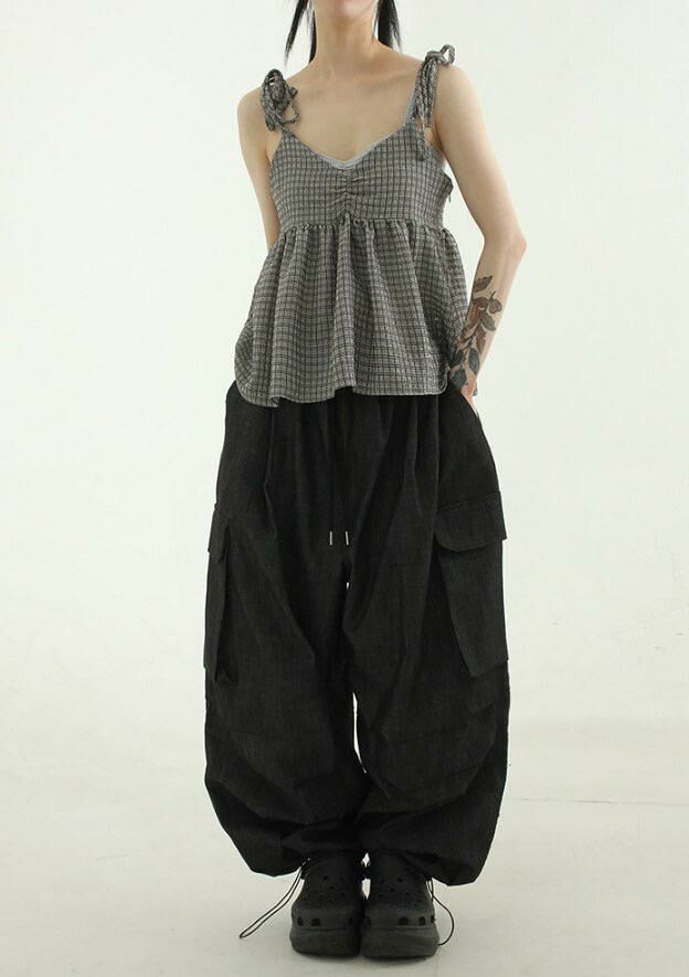 淨色工裝鬆身褲 GLEE-004P