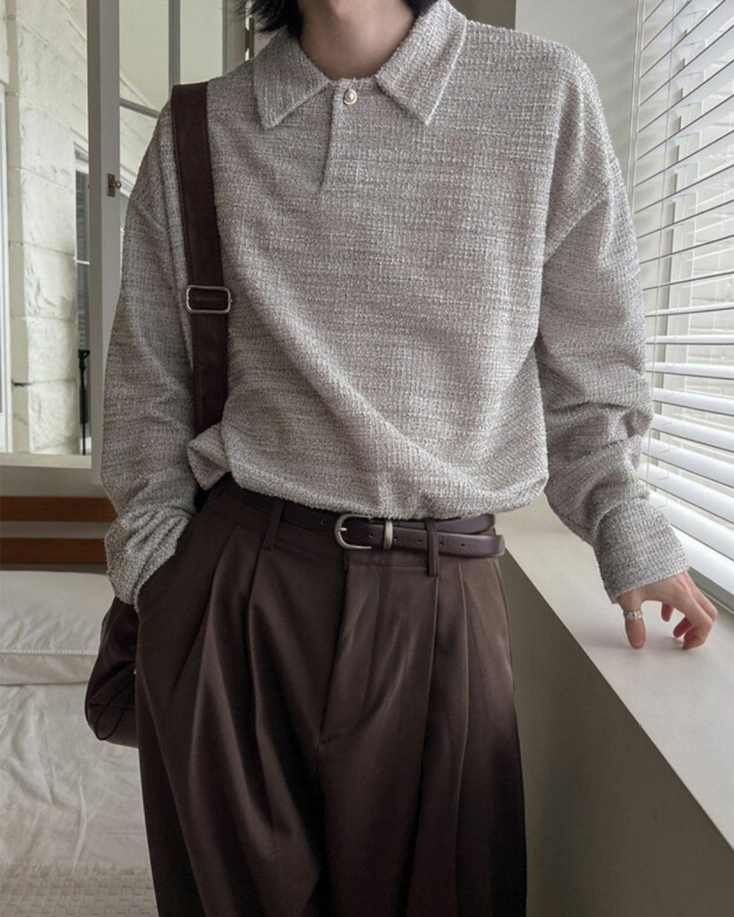 混色長袖PoloTee MALENKII-092T