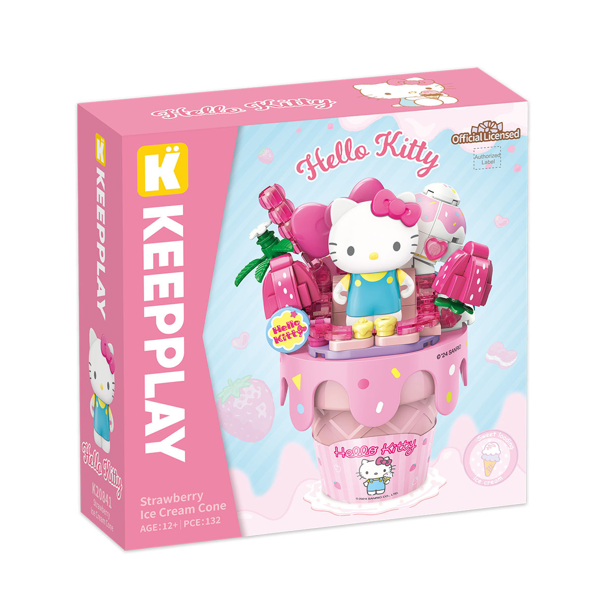 Hello Kitty 士多啤梨雪糕造型積木
