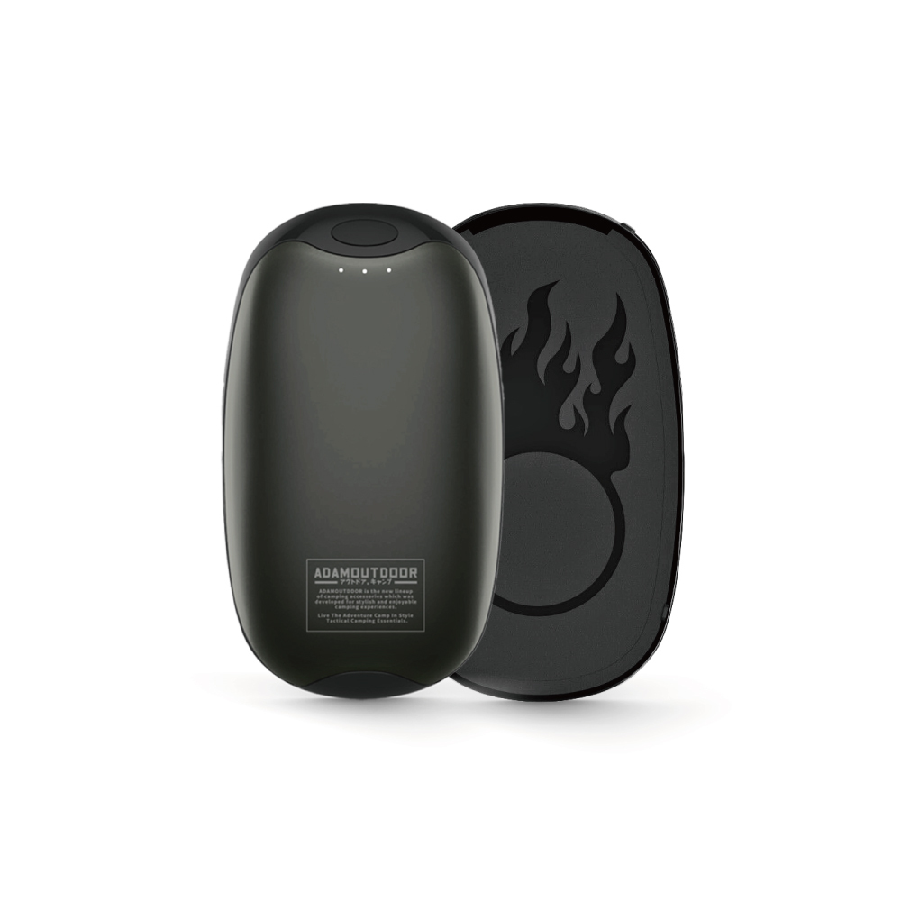 ADAMOUTDOOR｜USB充電式磁吸雙入組 掌心暖爐 黑色 (暖手寶 暖蛋)
