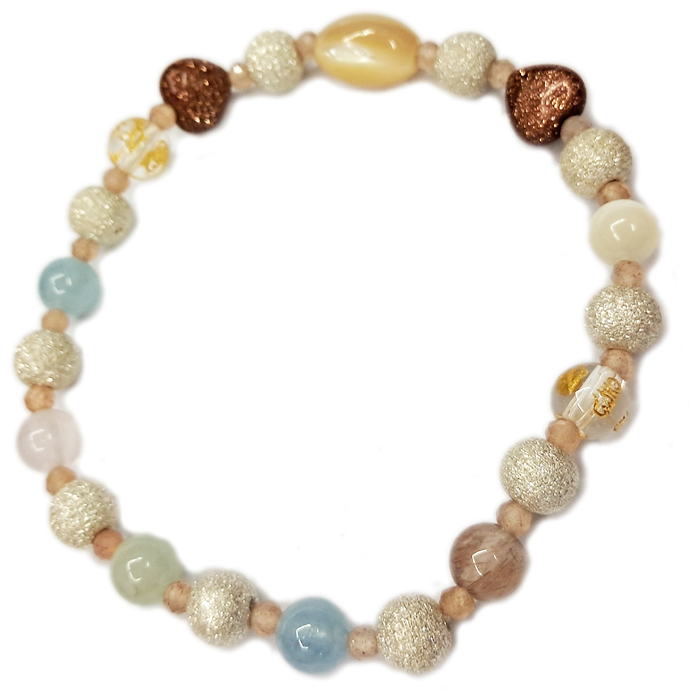 多寶珍珠&純銀磨砂珠手珠6mm【十方】153500