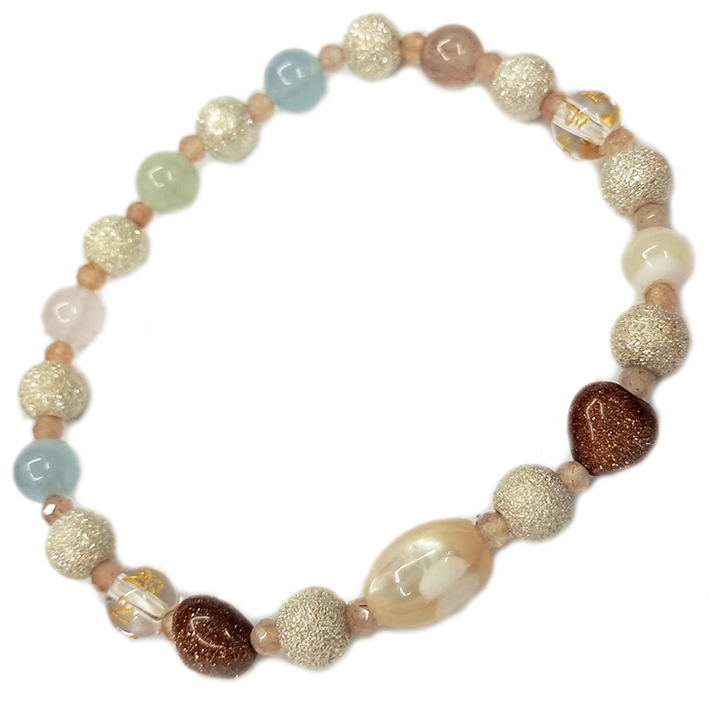 多寶珍珠&純銀磨砂珠手珠6mm【十方】153500